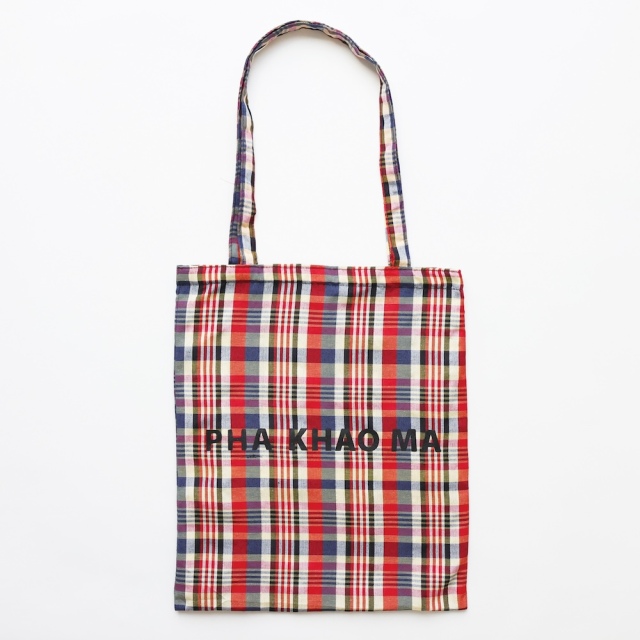 【yao】PHA KHAO MA Rectangle tote BL×YE