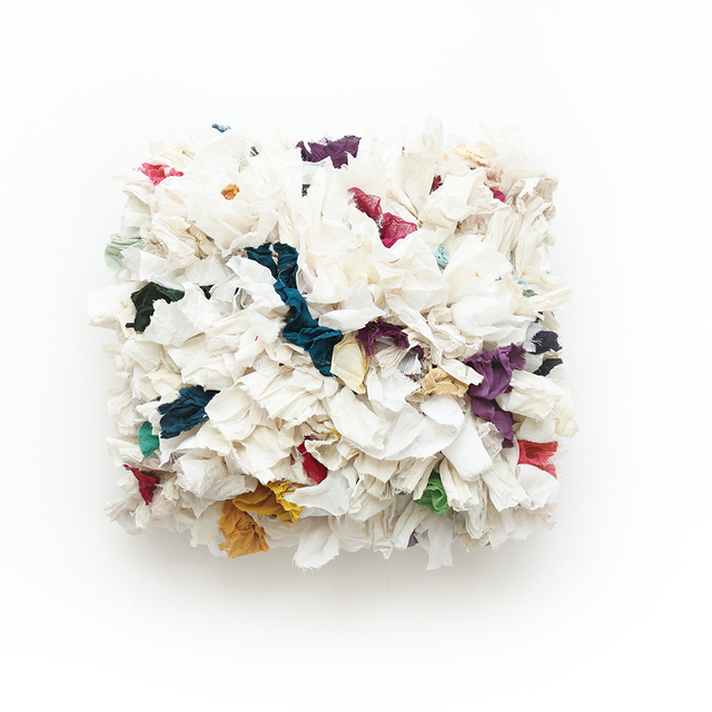 【yao】India Bushy Cushion cover Whitish