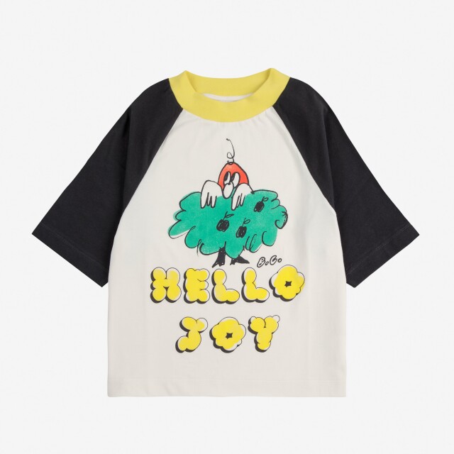 【BOBOCHOSES】Drop1「JOY」Kid B125AC016 Hello Joy ranglan sleeves T-shirt