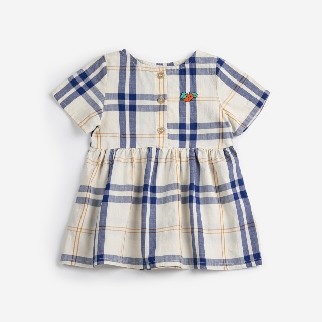 【BOBOCHOSES】Drop2「PICKLES」Baby B126AB090 Fun Tartan woven dress