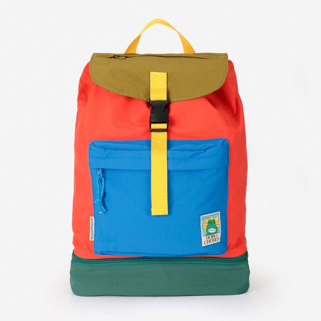 【BOBOCHOSES】Drop2「All About Monsters」B226AI061 Beast Tag color block backpack