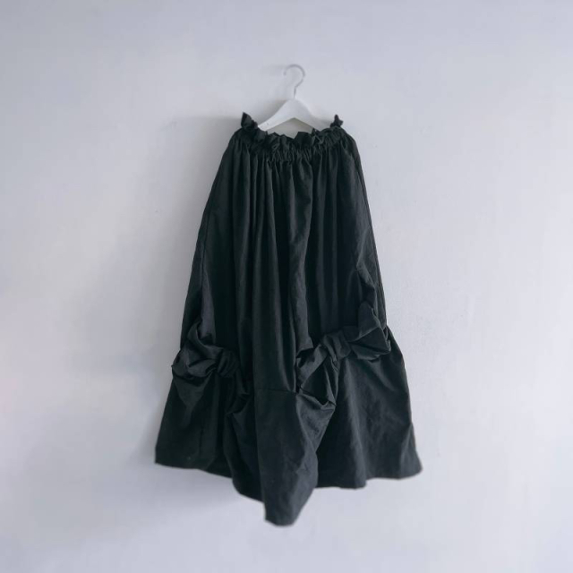 【frankygrow】24SBT-342 BEAR STITCH RIBBON SKIRT