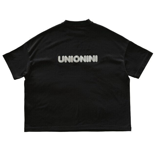 【UNIONINI】CS-049 logo tee /BLACK/4-6Y～大人