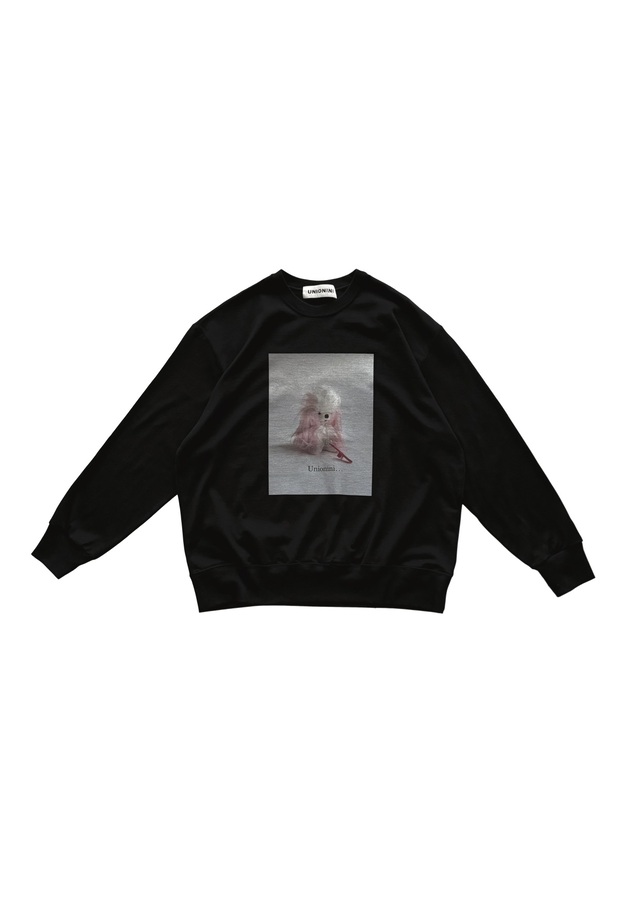 【UNIONINI】CS-095 photo print long sleeved tee black キッズ～大人まで