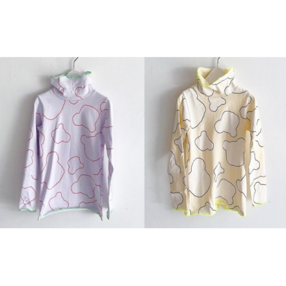 【frankygrow】23FWCS-454 FACE BEAR HIGH-NECK L/S TEE