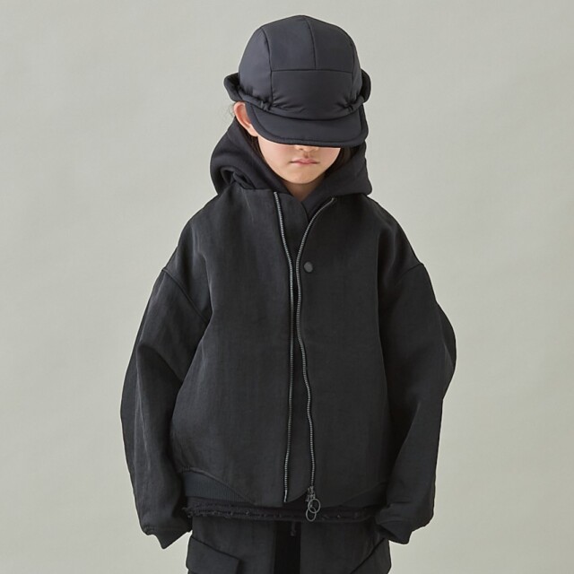 【MOUNTEN.】MB39-1801 bright twill zip blouson/black
