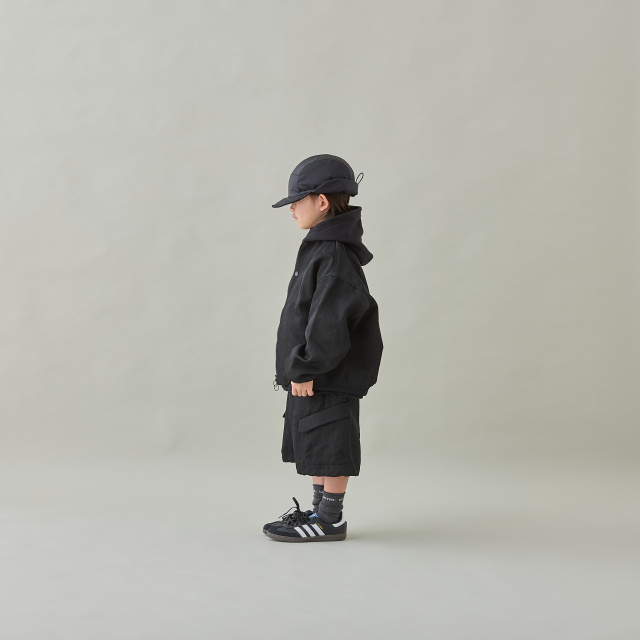 MOUNTEN.】MB39-1801 bright twill zip blouson/black