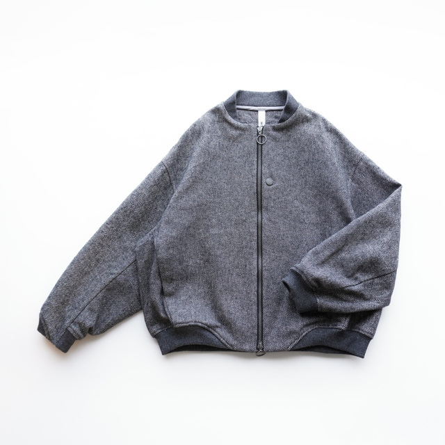 【MOUNTEN.】MB39-2021 cotton tweed zip blouson/キッズ110～おとな