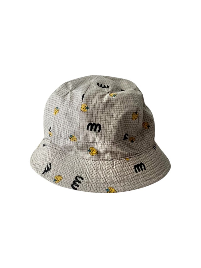 【minnano×frankygrow】MF26SHT-002 M&SB PATTERNED REVERSIBLE METRO HAT/BEIGE-OLIVE