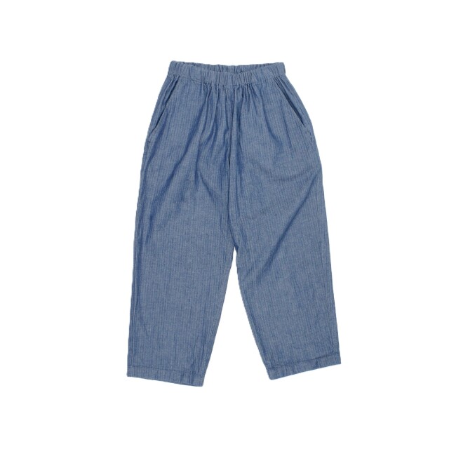 【MOUNTEN.】MP99-1918c herringbone denim loose pants/vintage blue