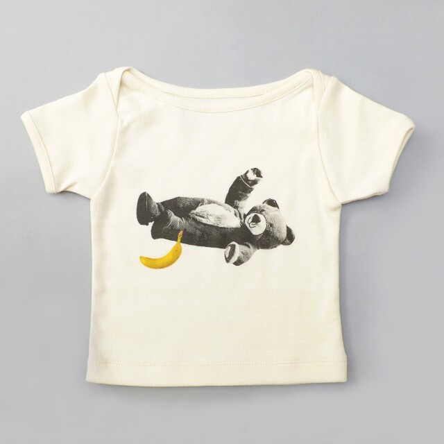 【michirico】MR26SS-11 Bear & Banana T/baby/クリーム