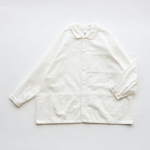 【MOUNTEN.】MS42-1916 code border pocket pocket shirt (organic cotton)/white/大人
