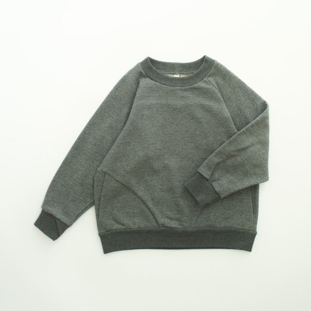 【MOUNTEN.】MT109-1811 sweat crewneck/dark heather gray