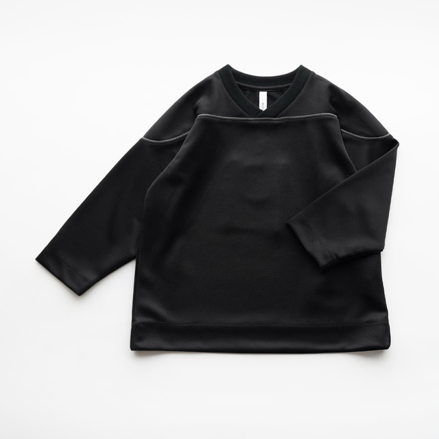 【MOUNTEN.】MT116-1925 jersey football T/black/キッズ～大人