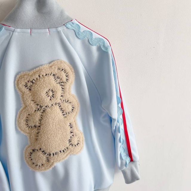 frankygrow】23FWOT-104 KUMA EMBROIDERY PATCH TRACK JACKET