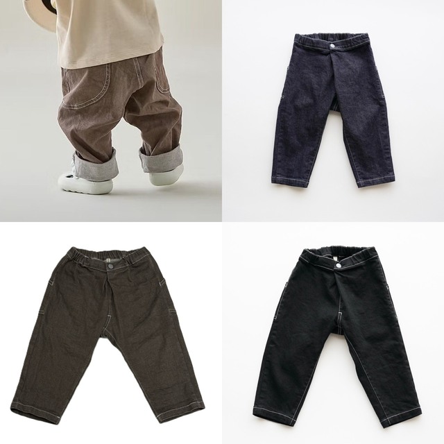 【MOUNTEN.】BP01-0109 front tuck organic jeans BABY