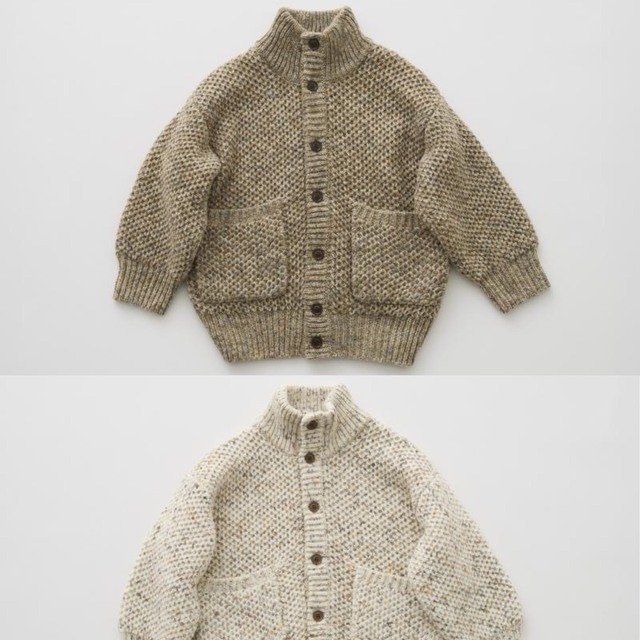 【eLfinFolk】15_elf-262K26 womens Nep Yarn Knit Cardigan 大人サイズ