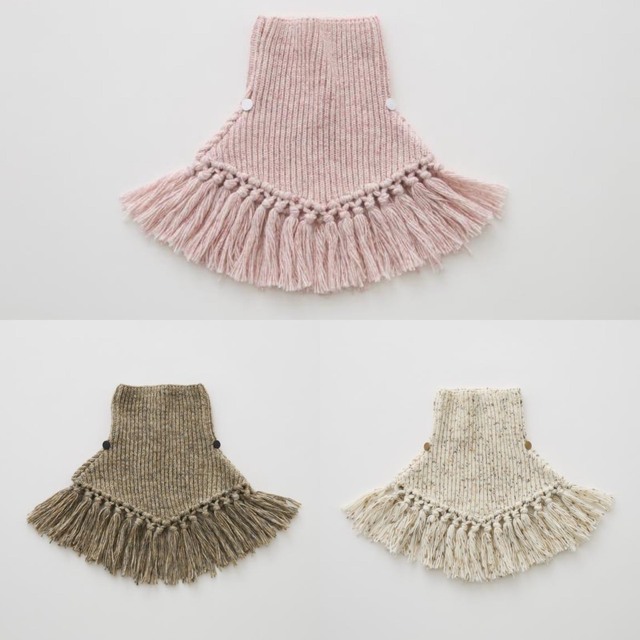 【eLfinFolk】16_elf-262K27 Nep Yarn Rib Knit Cape