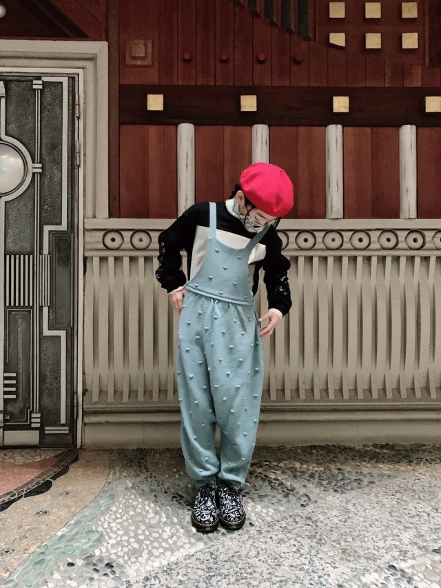 frankygrow レディース　オールインワン スパイラルガール SPIRALGIRL ドロストワイドカーゴベア