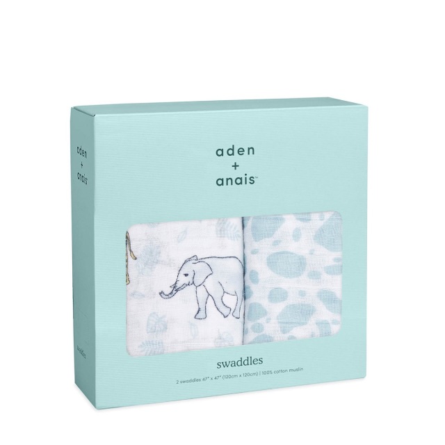 【aden + anais】ガーゼおくるみclassic swaddles 2pack/ jungle/正規品