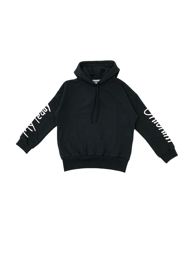 UNIONINI】CS-049 logo hoodie/black・brown 2色 