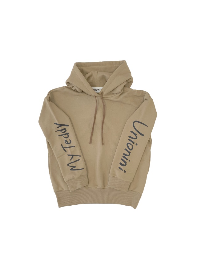 UNIONINI】CS-049 logo hoodie/black・brown 2色 
