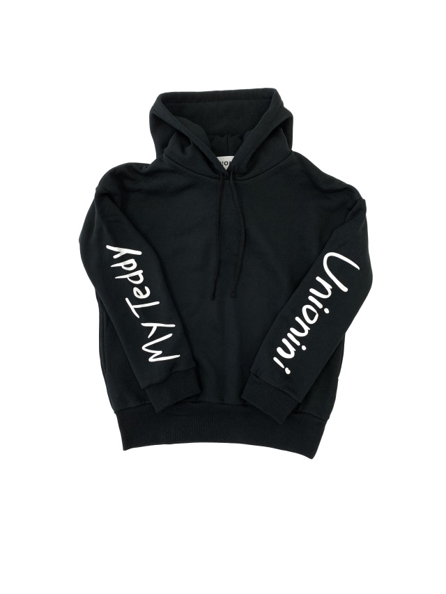UNIONINI】CS-049 logo hoodie/black・brown 2色 