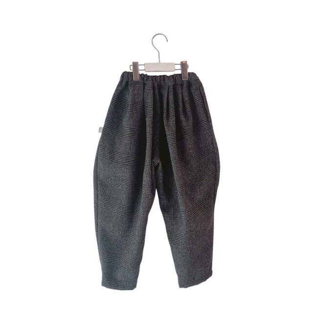 MIN-NANO × frankygrow TEPERED PANTS minnano×frankygrow】MF25FWBT-005 GLEN CHECK TEPERED PANTS