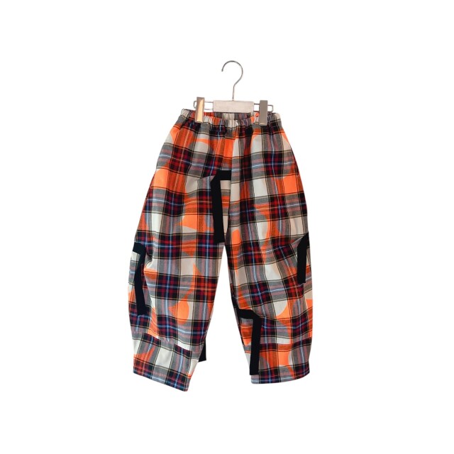frankygrow】25FWBT-385 FORMED CHECK TAPE BIG PANTS