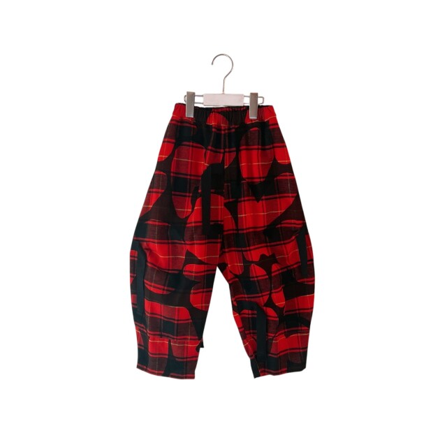 frankygrow】25FWBT-385 FORMED CHECK TAPE BIG PANTS