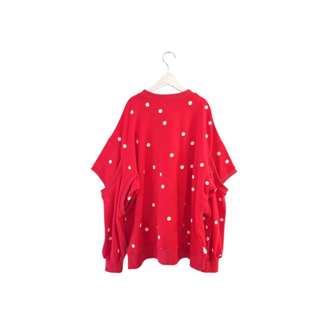 frankygrow】25FWCS-510 DOTS DEFORMED SLEENES SWEATSHIRT