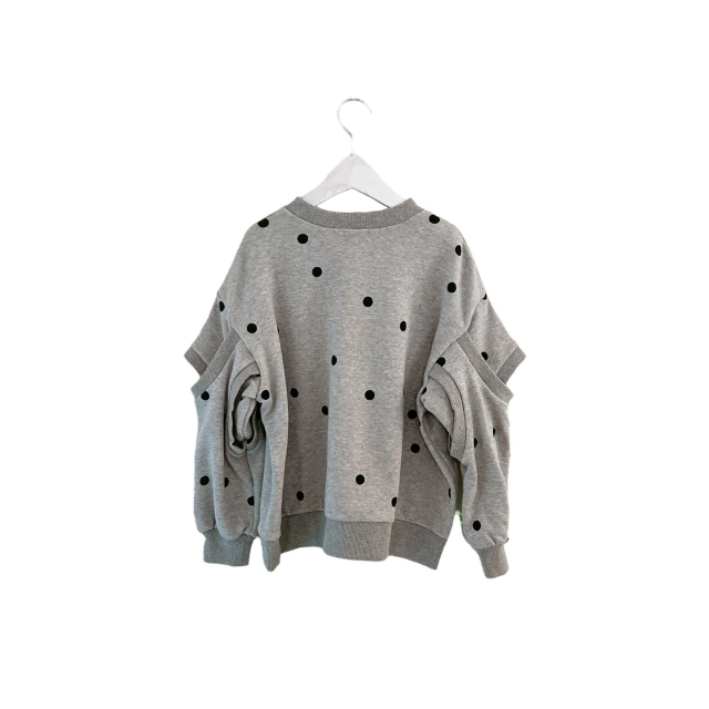DUFFY 断捨離中 frankygrow】25FWCS-510 DOTS DEFORMED SLEENES SWEATSHIRT