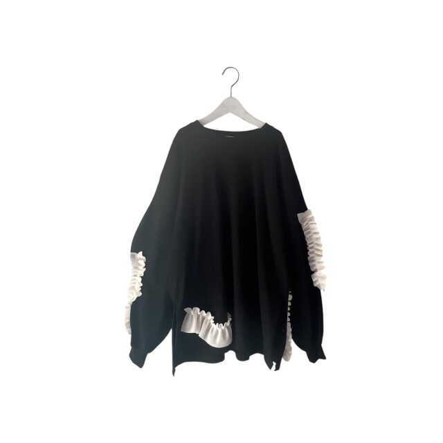 【frankygrow】25FWCS-511 VARIOUS MESH FRILL L/S TEE