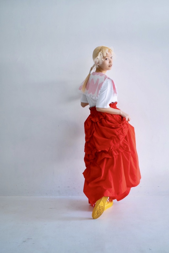 frankygrow】23SBT-308 TUCK GATHER SKIRT DYED