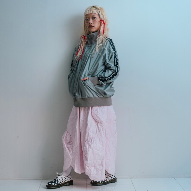 frankygrowフランキーグロウトラックジャケット frankygrow】24FWOT-113 KUMA EMBROIDERY PATCH PE TRACK JACKET