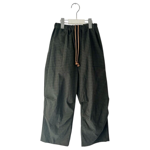 【minnano×frankygrow】MF26SBT-008 GRN PLAID BACK POCKET PANTS