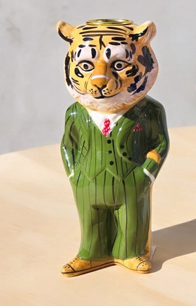 【Nathalie Lete】rice & Nathalie Lete Ceramic Candle Holder Tiger