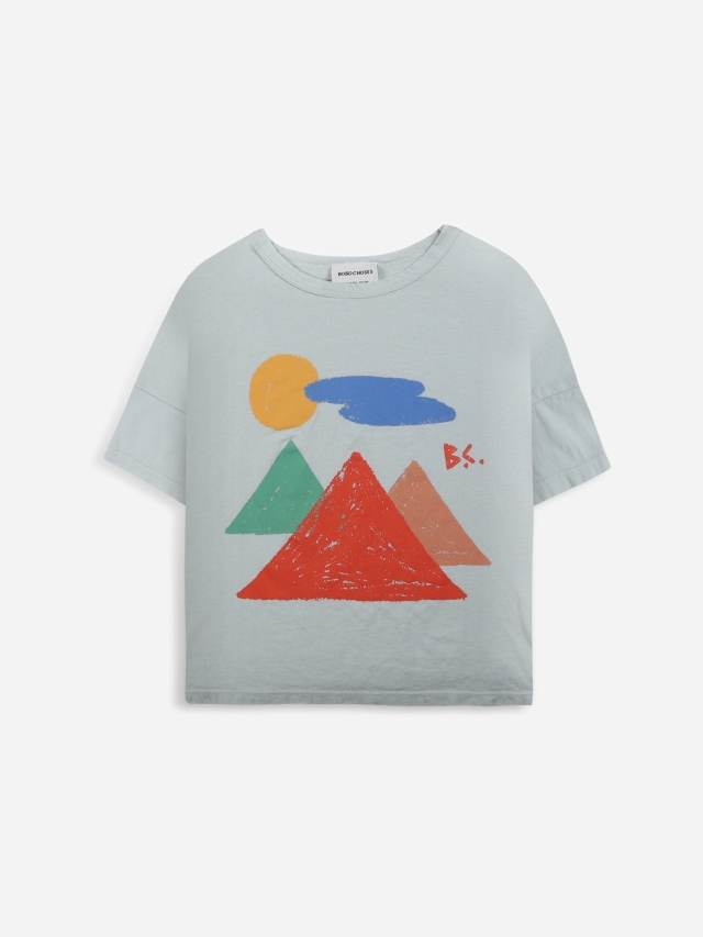 【BOBOCHOSES】Drop1「I'm a Poet」122AC002 Landscape short sleeve T-shirt