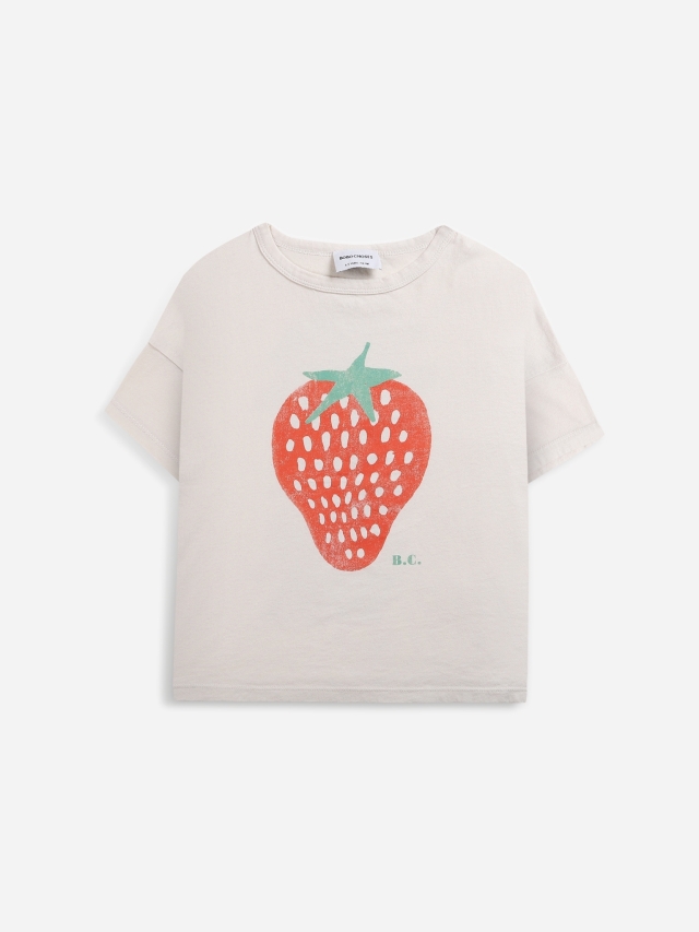 【BOBOCHOSES】Drop1「I'm a Poet」122AC005 Strawberry short sleeve T-shirt