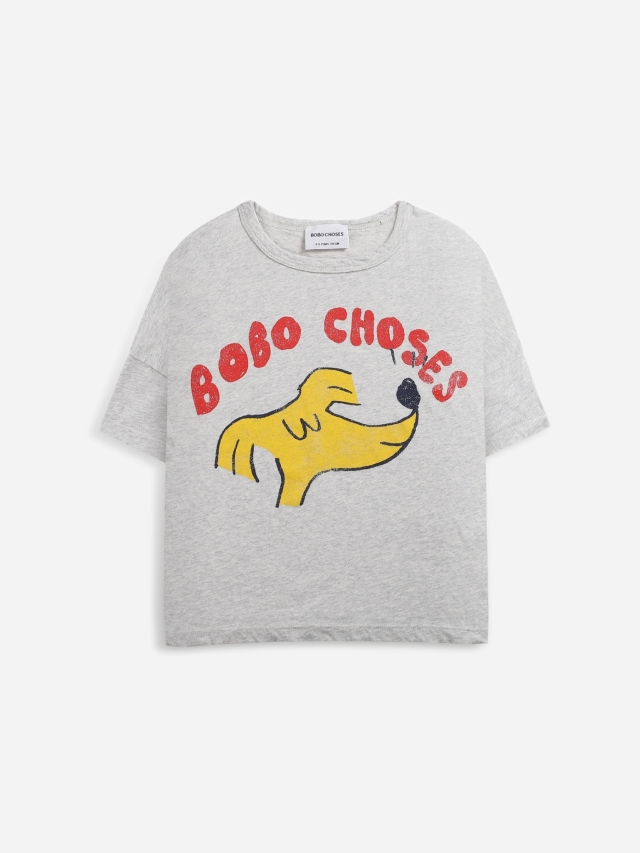 【BOBOCHOSES】Drop1「I'm a Poet」122AC010 Sniffy Dog short sleeve T-shirt