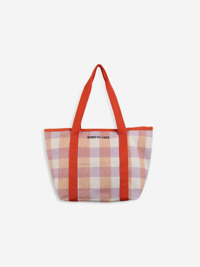【BOBOCHOSES】Drop2「I'm a Poet」122AK005  Checked orange bag