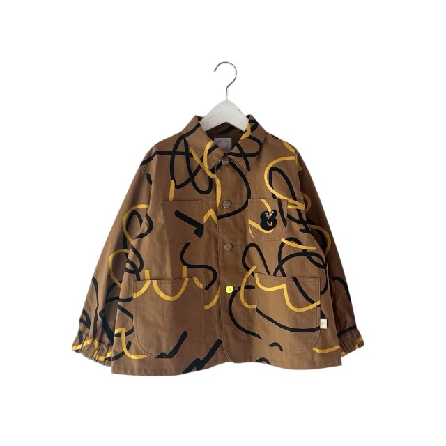 【minnano×frankygrow】MF25FWOT-002 PATTERNED COVERALL – HORSE CLOTH VINTAGE