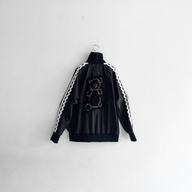 frankygrow】24FWOT-113 KUMA EMBROIDERY PATCH PE TRACK JACKET/BLACK