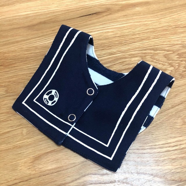 セーラー襟ビブ（リバーシブル）