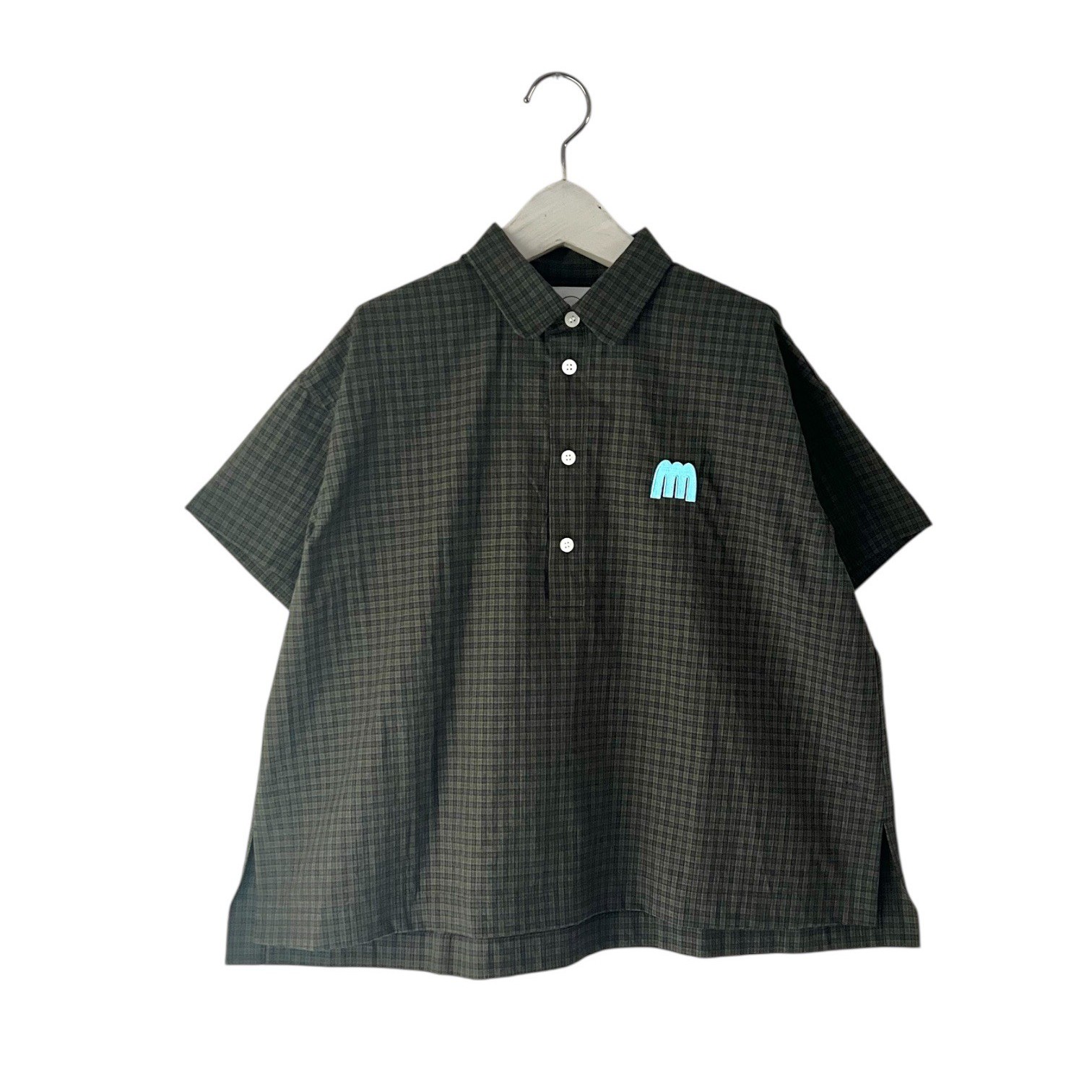 【minnano×frankygrow】MF26SSH-003 GRN PLAID PULLOVER SHIRT