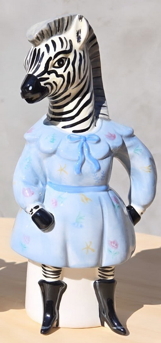 【Nathalie Lete】rice & Nathalie Lete Ceramic Vase Zebra