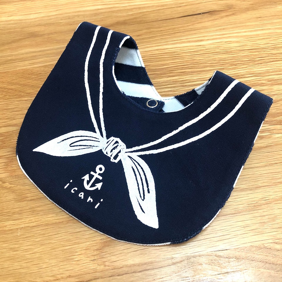 セーラー襟ビブ（リバーシブル）