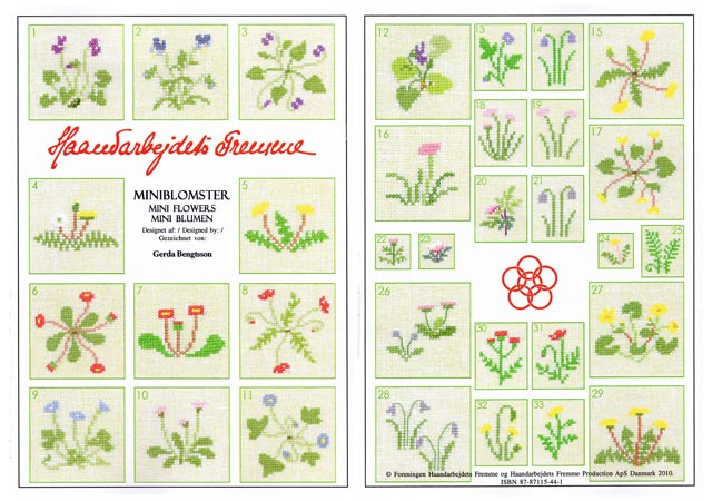 *〔Fremme〕　図案集　52-2109　Mini Flowers　＜3月中～下旬入荷予定＞