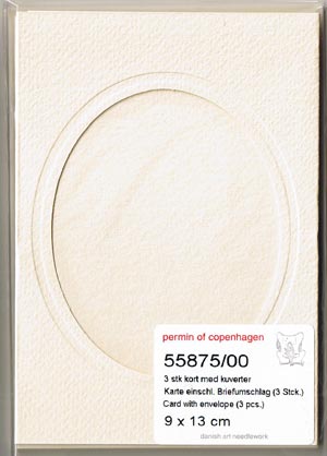 〔Permin〕　55875-00　フレームカード / オーバル / 3枚セット