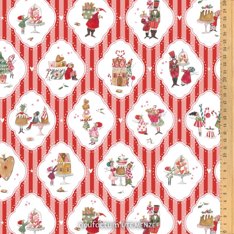 **〔Acufactum〕　A-3523-2045　コットン生地 / スイート・クリスマス